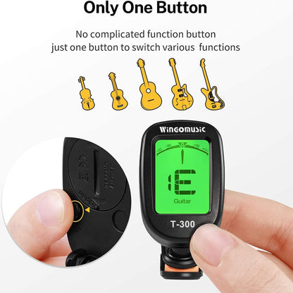Wingo Tuners Black Wingo T-300 Guitar Tuner