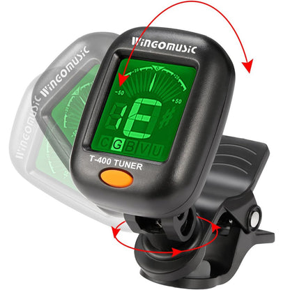 Wingo Tuners Black Wingo T-400 Guitar Tuner
