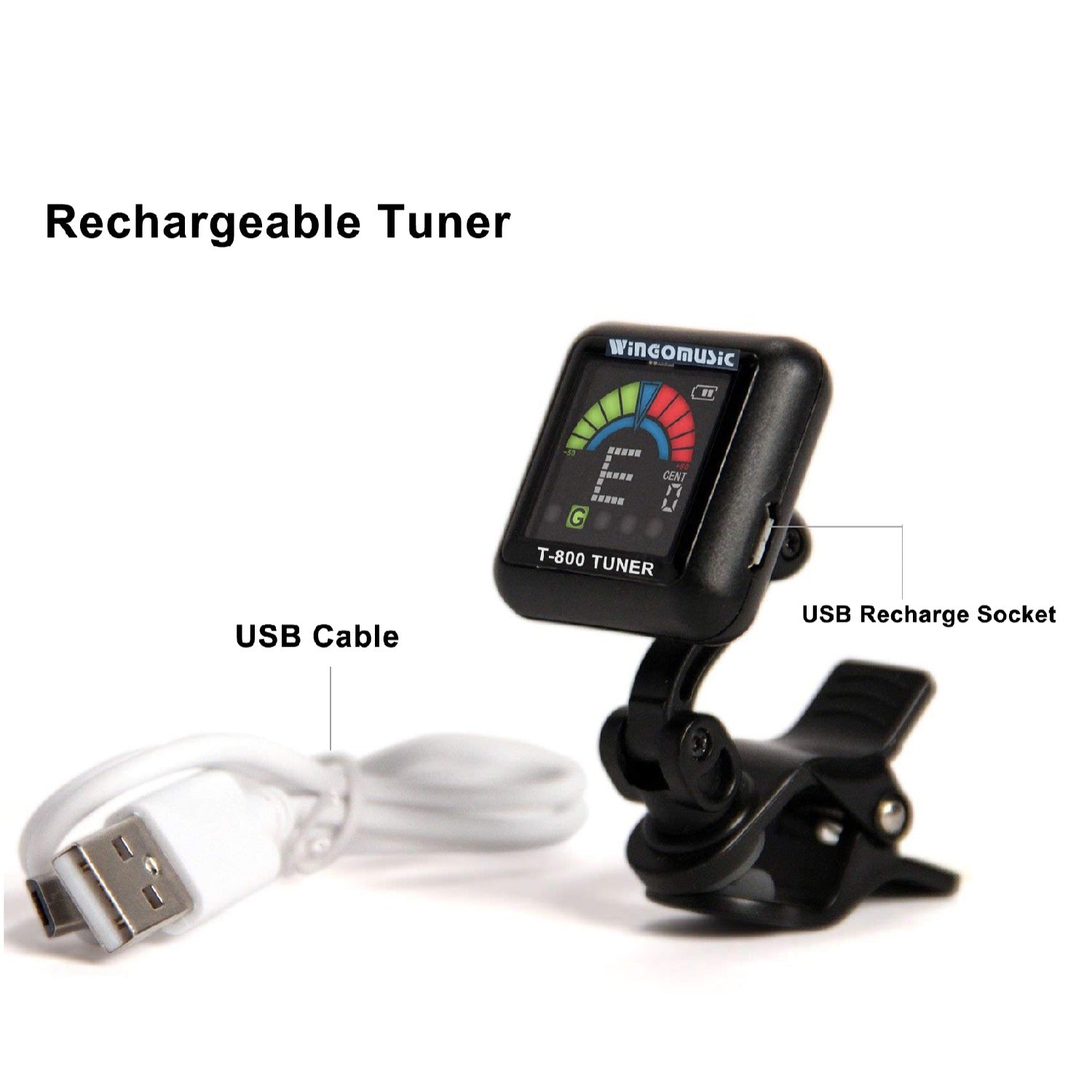 Wingo Tuners Black Wingo T-800 Guitar Tuner