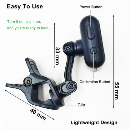 Wingo Tuners Black Wingo T-800 Guitar Tuner