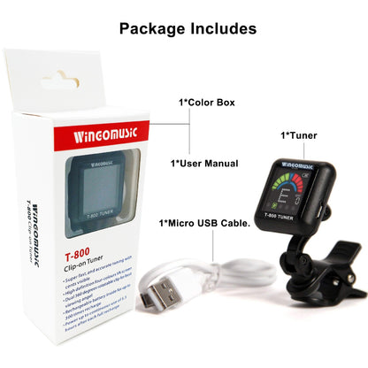 Wingo Tuners Black Wingo T-800 Guitar Tuner