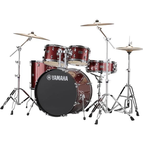 yamaha acoustic drum kits burgundy yamaha rydeen rdp2f5 acoustic drum set   #color_burgundy