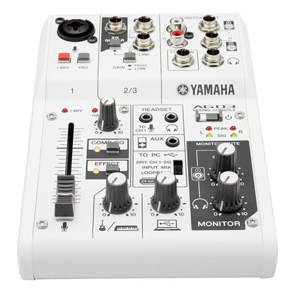 Yamaha Analog Mixers Yamaha AG-03 3 Channel Analog Mixer with USB Audio Interface
