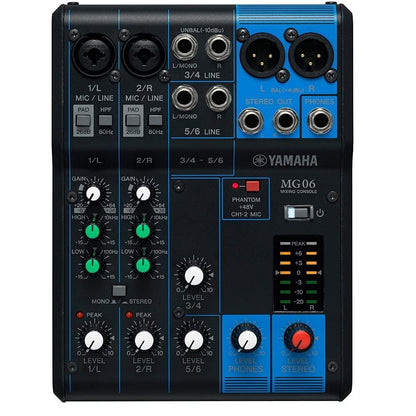 Yamaha Analog Mixers Yamaha MG-06 MG Series Analog Mixing Console