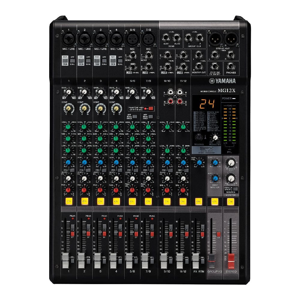 Yamaha Analog Mixers Yamaha MG12X CV 12-Channel Stereo Mixer