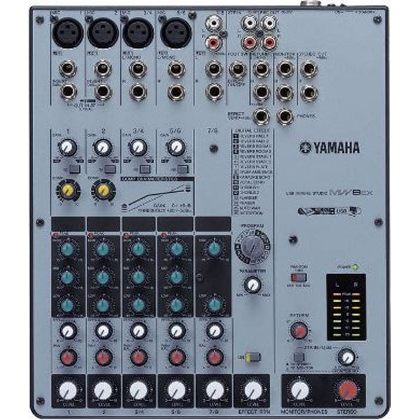 Yamaha Analog Mixers Yamaha MW8CX 8-Channel USB Mixer with Compression and FX