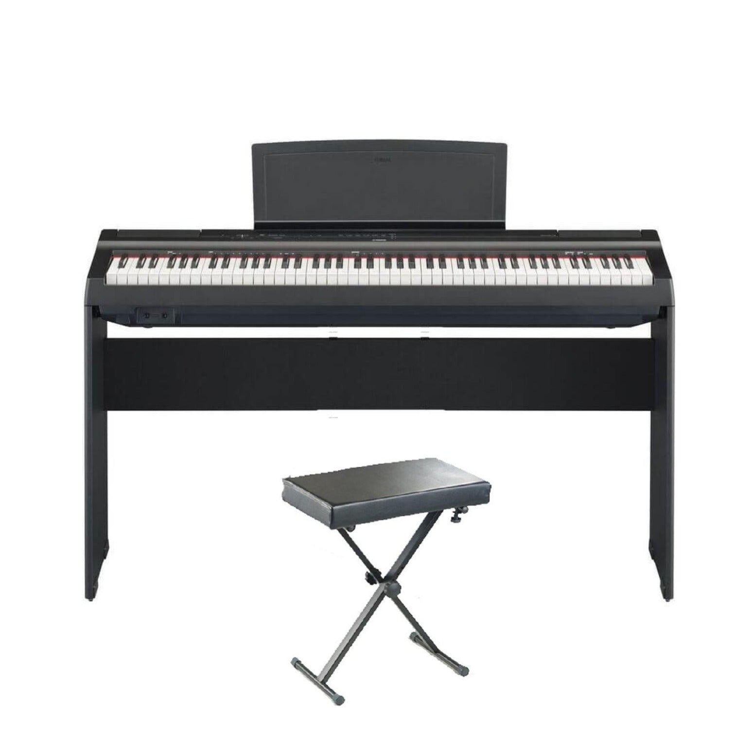 Yamaha Digital Pianos Digital Piano with Stand & Bench Yamaha P-125 88-Key Graded Hammer Compact Digital Piano