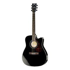 Yamaha Electro Acoustic Guitars Black Yamaha FX370C Cutaway Electro Acoustic Guitar