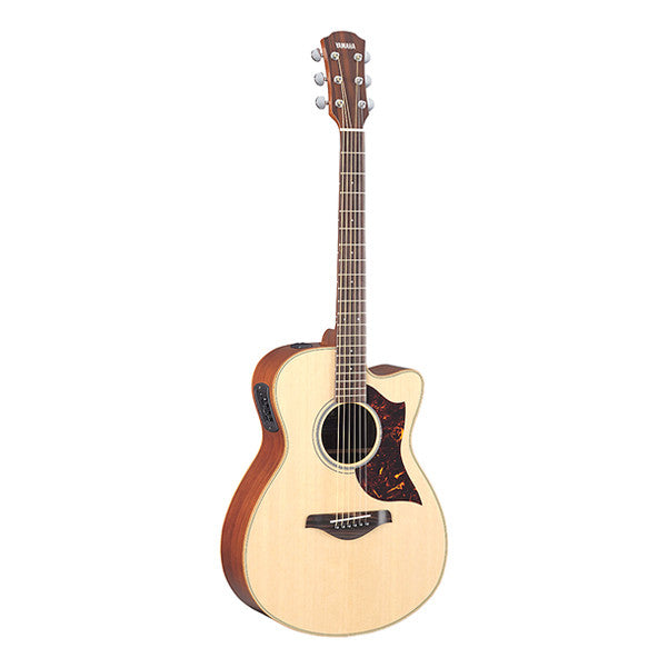 yamaha electro acoustic guitars yamaha ac1m dreadnought cutaway electro acoustic guitar - natural