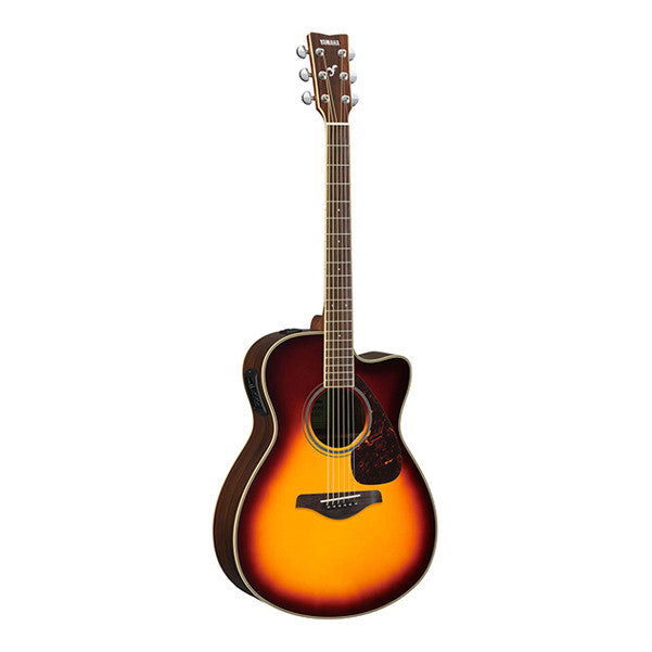 yamaha electro acoustic guitars yamaha fsx830c cutaway electro acoustic guitar - brown sunburst