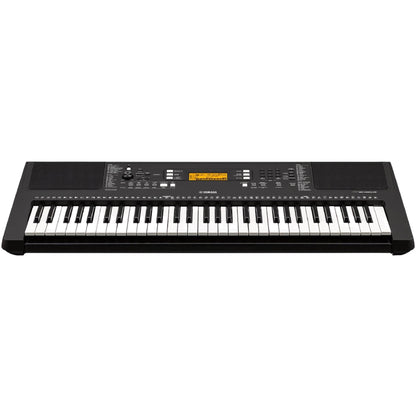 yamaha keyboard bundles yamaha psr-e363 61-key touch sensitive portable keyboard with stand, gig bag, polishing cloth and headphones