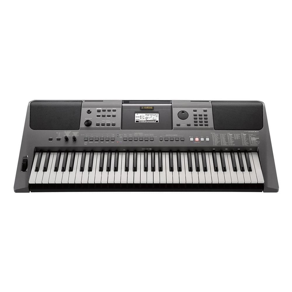 Yamaha Keyboard Bundles Yamaha PSR I500 61-Key Portable Keyboard with Polishing Cloth, Dust Cover, Online Lessons, Stand & Ebook