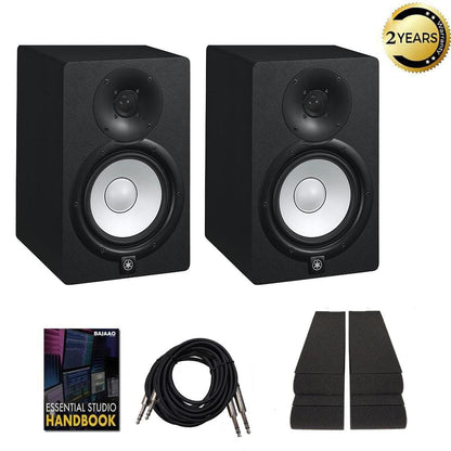 Yamaha Monitor Speaker Bundles Yamaha HS7 Two Way 6.5inch Active Monitor with Isolation Pads, Cable and Ebook - Pair