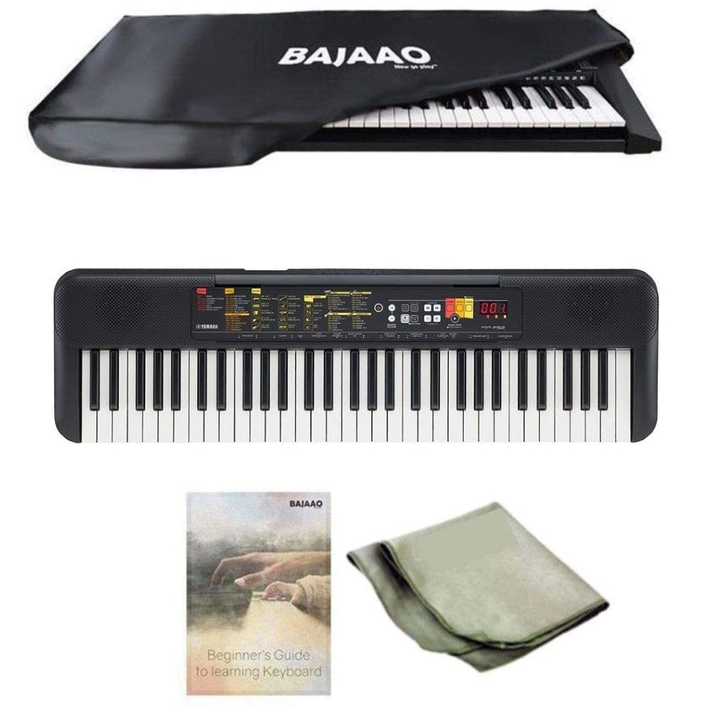 Yamaha Portable Keyboards Bundle Yamaha PSR-F52 61 Keys Portable Keyboard - Black