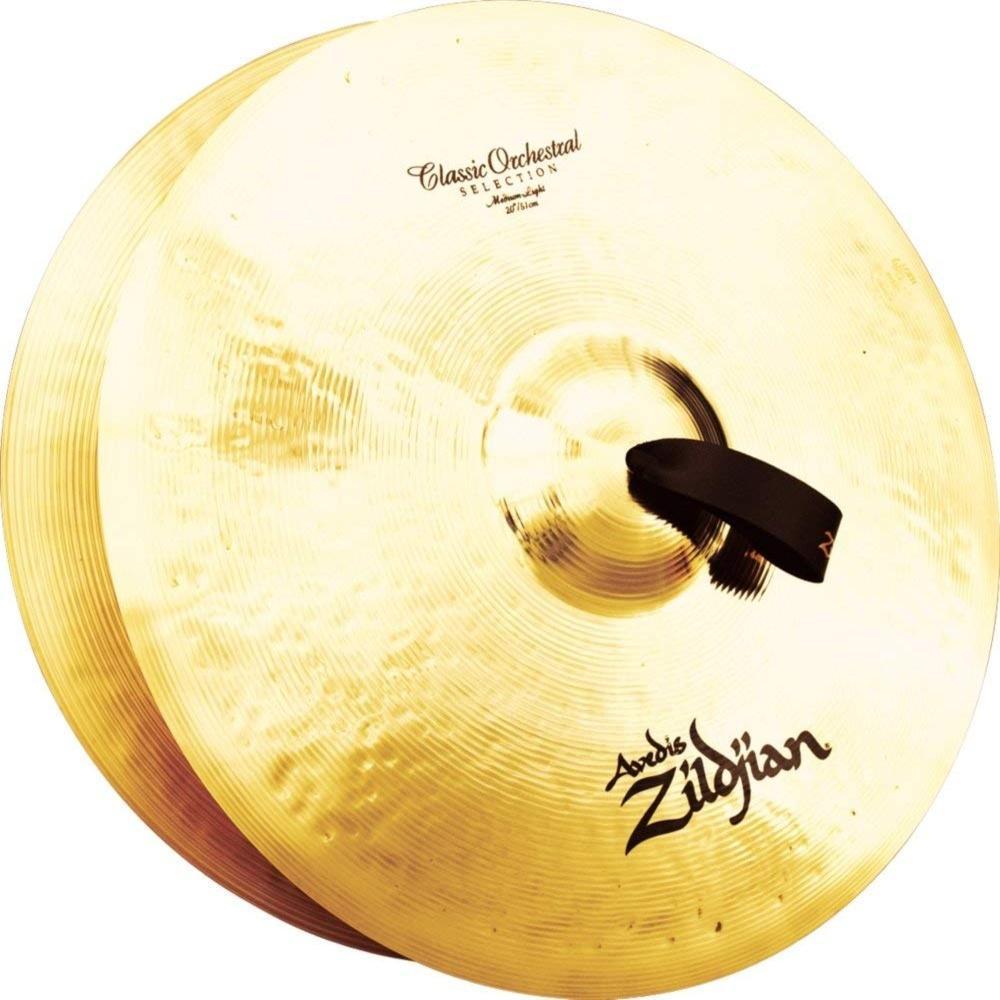 Zildjian Crash Cymbals Zildjian A0767 Classic Orchestral Medium Light Crash Cymbal Pair 20 inch.