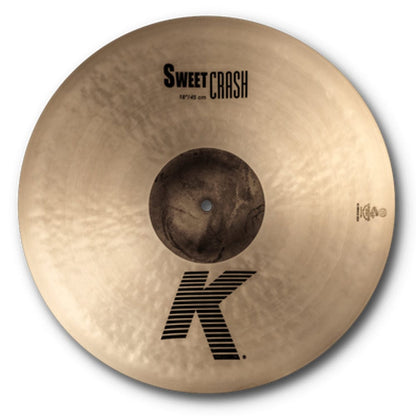 zildjian crash cymbals zildjian k0704 18" k sweet crash cymbal