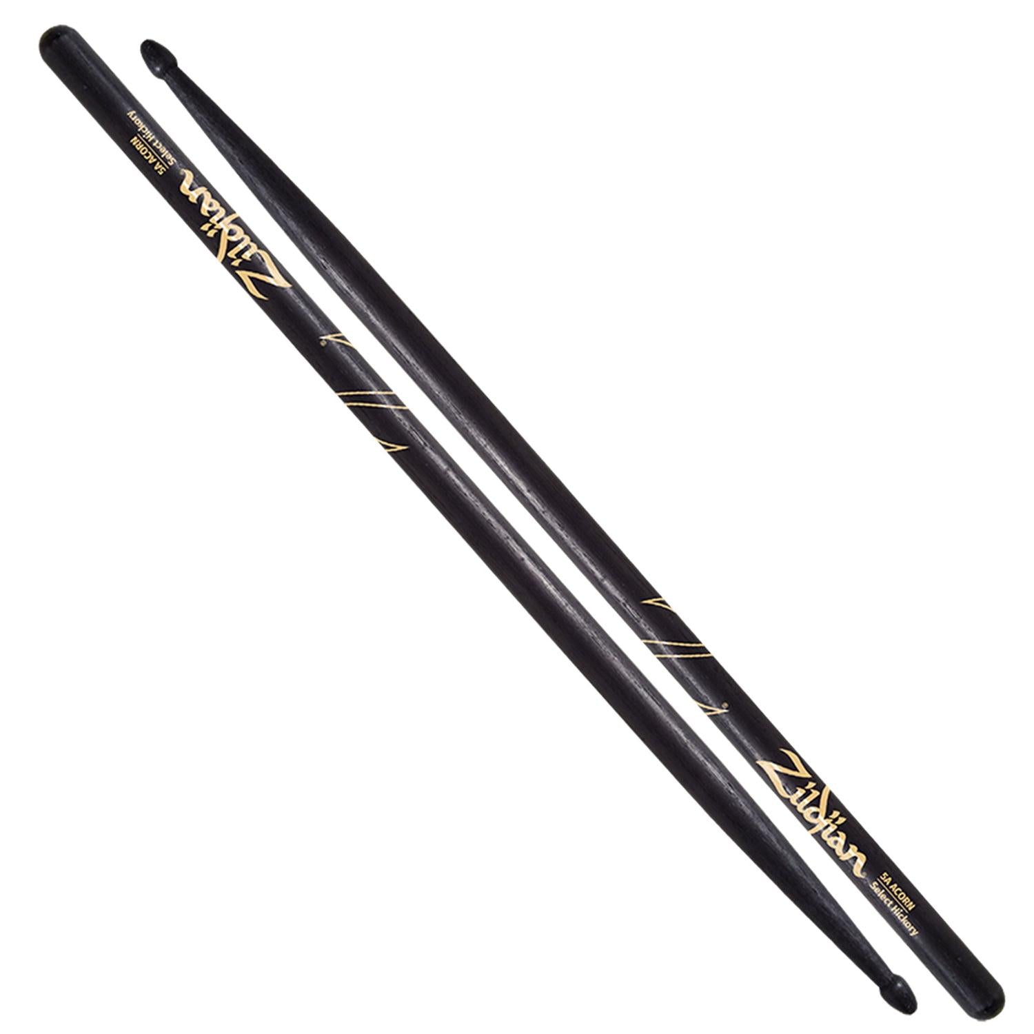 Zildjian Drumsticks ZILDJIAN 5ACB ACORN BLACK DRUM STICKS - 5A