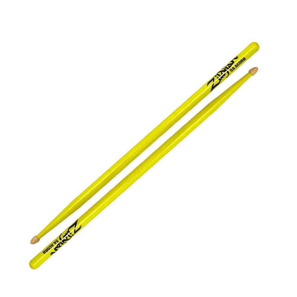 zildjian drumsticks zildjian 5acwdgy 5a acorn neon drumstick - yellow