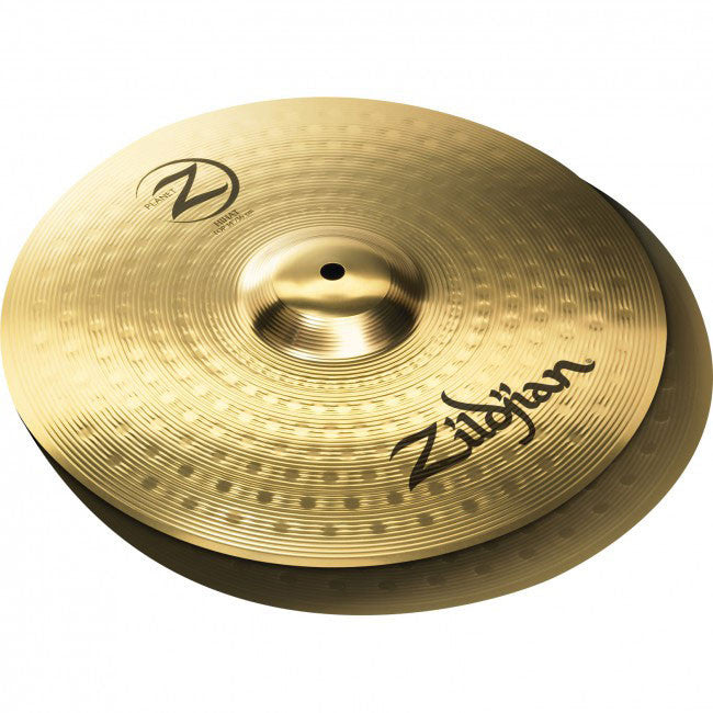 zildjian hi hat cymbals zildjian cymbals, planet z, 14inch (35.56cm) hi-hat (pair) plz14pr new