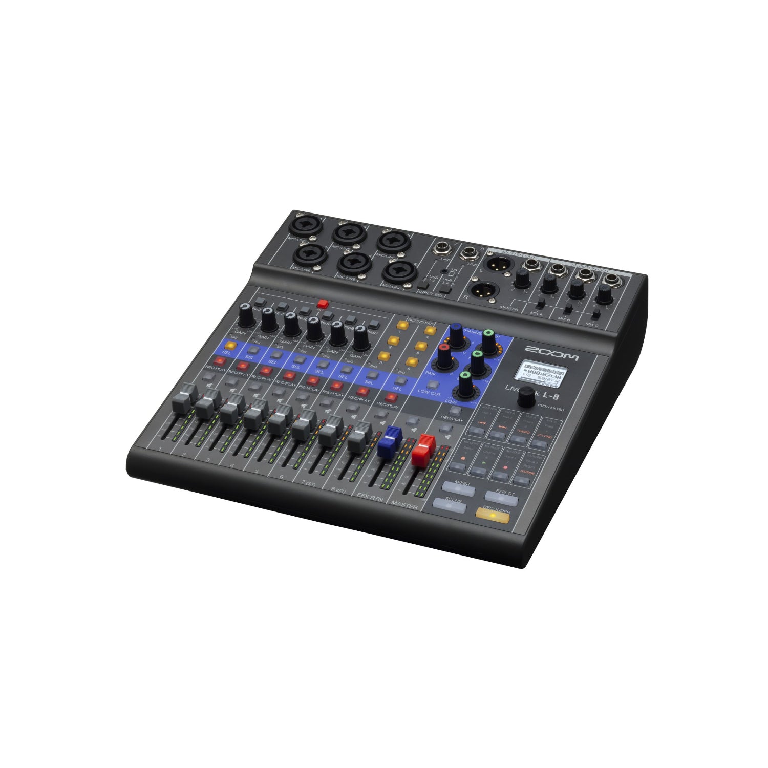 Zoom Analog Mixers Zoom L 8 Livetrak Podcasting Mixer