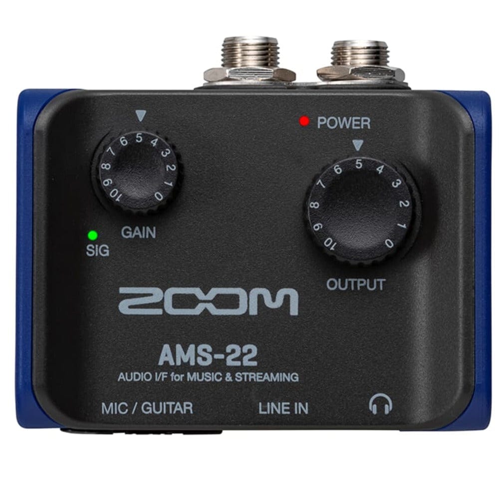 zoom audio interfaces zoom ams-22 audio interface for music & streaming