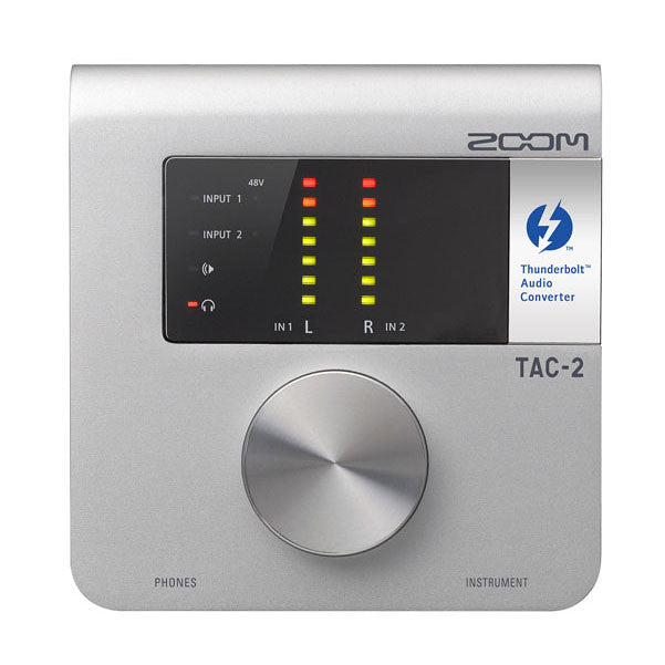 zoom audio interfaces zoom tac-2 2 channel thunderbolt audio interface with phantom power