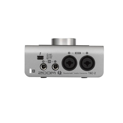 zoom audio interfaces zoom tac-2 2 channel thunderbolt audio interface with phantom power