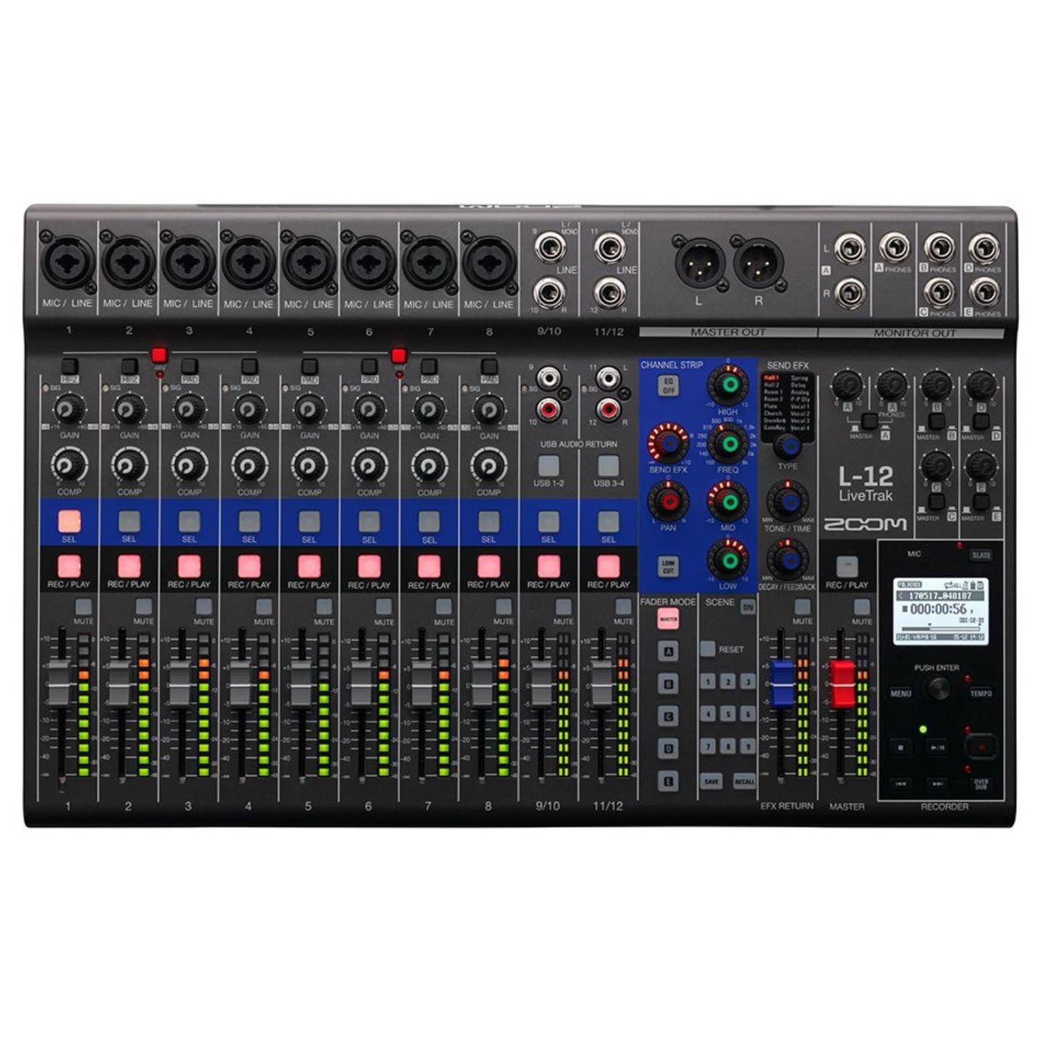 Zoom Digital Mixers Zoom LiveTrak L‑12 12-Channel Digital Mixer