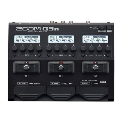 zoom guitar processors zoom g3n intuitive multi-effects guitar processor