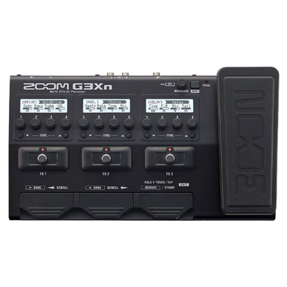 zoom guitar processors zoom g3xn multi effects processor expression pedal with headphone, guitar cable and polishing cloth