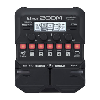 Zoom Multi-Effects Pedals Black Zoom G1 Four Guitar Multi-Effects Expression Pedal 