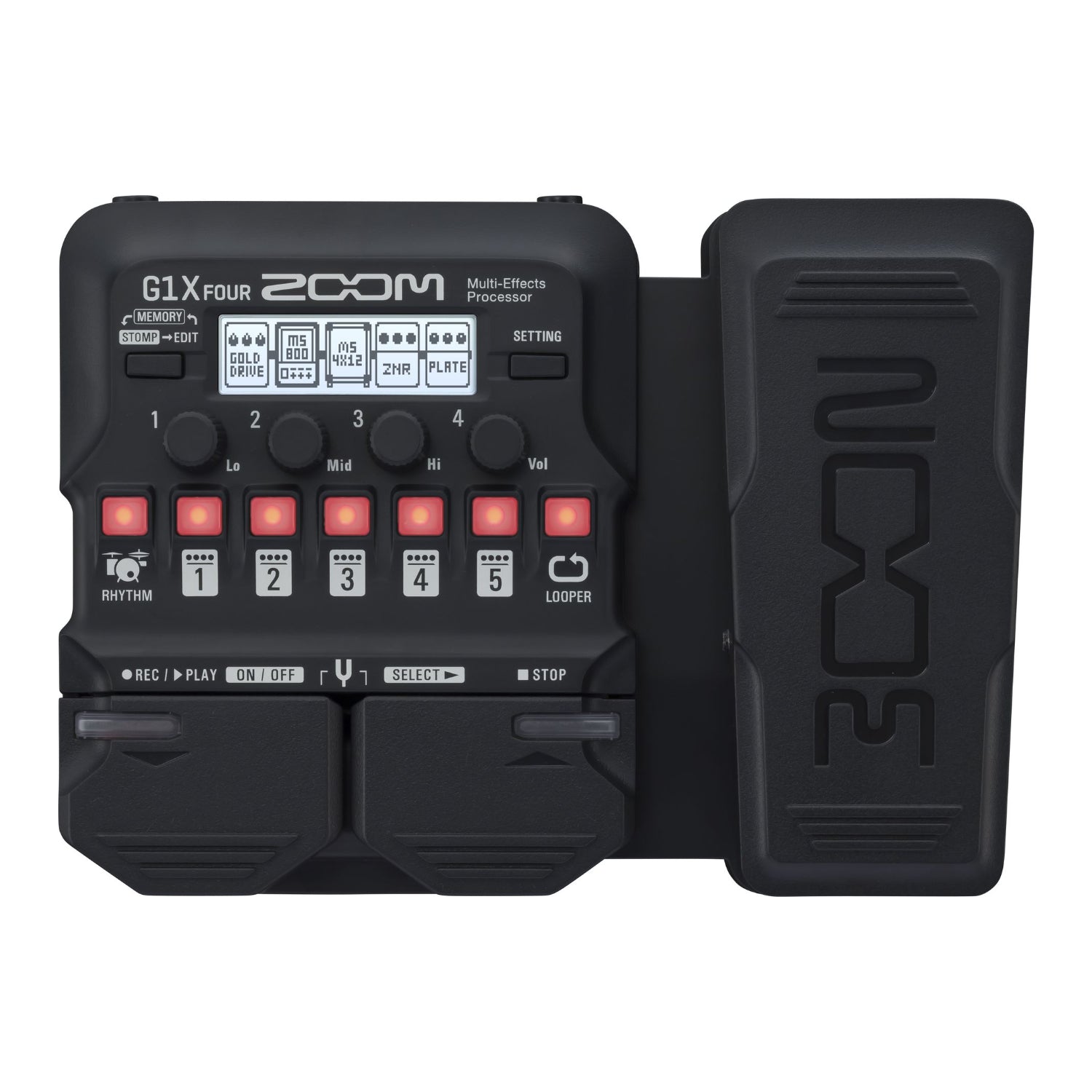 Zoom Multi-Effects Pedals Black Zoom G1X Four Guitar Multi-Effects Expression Pedal