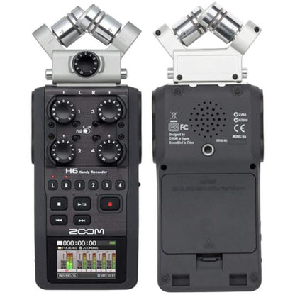 Zoom Portable Field Recorders Zoom H6 Handheld Portable Audio Recorder w/ Interchangeable Microphone