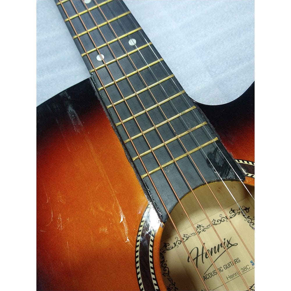 henrix acoustic guitars henrix 38c cutaway acoustic guitar - open box b stock  #barcode_202101823659