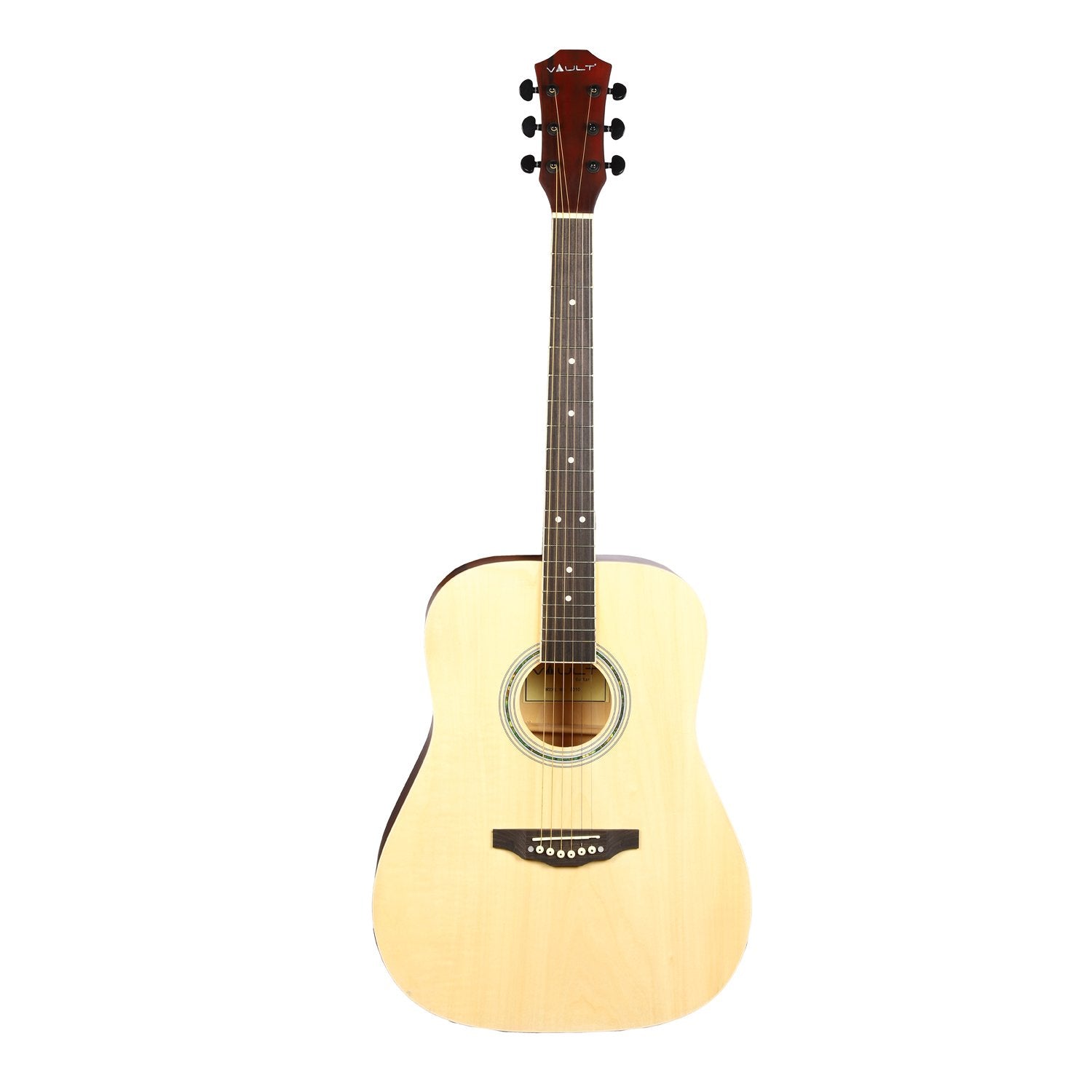 Vault ED-10D 41 inch Dreadnought Acoustic Guitar with Bag, Strings, Straps, Picks, Stringwinder & Polishing Cloth