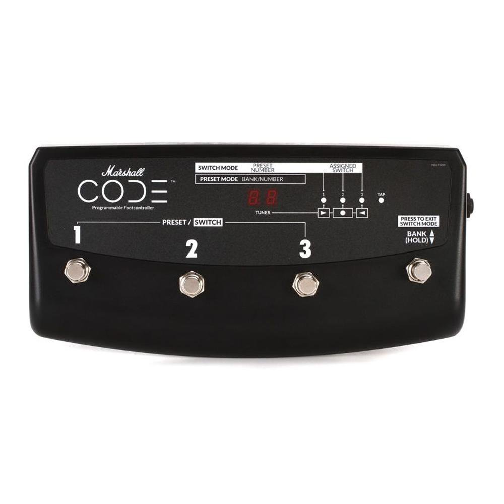 Marshall Footswitches & Controllers Marshall PEDL-90008 4-Button Footswitch With Tuner for Marshall MG Amplifiers