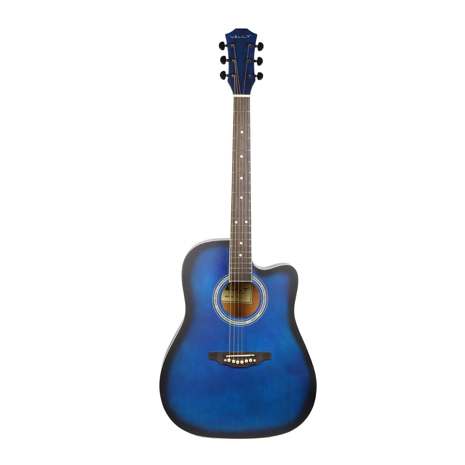 Vault Acoustic Guitars Vault ED-10C 41 inch Cutaway Acoustic Guitar with Bag, Strings, Straps, Picks, Stringwinder & Polishing Cloth