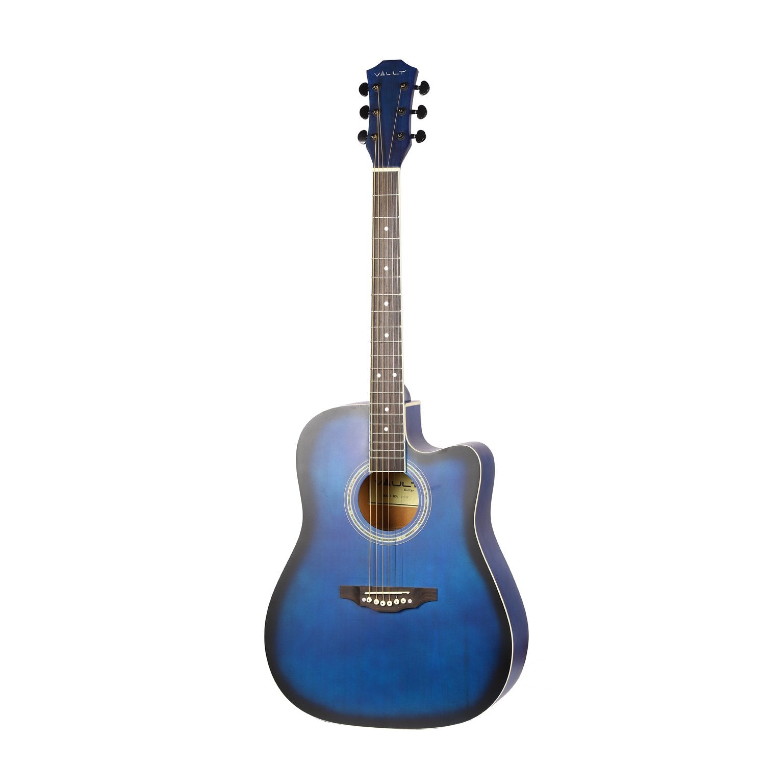 Vault Acoustic Guitars Vault ED-10C 41 inch Cutaway Acoustic Guitar with Bag, Strings, Straps, Picks, Stringwinder & Polishing Cloth